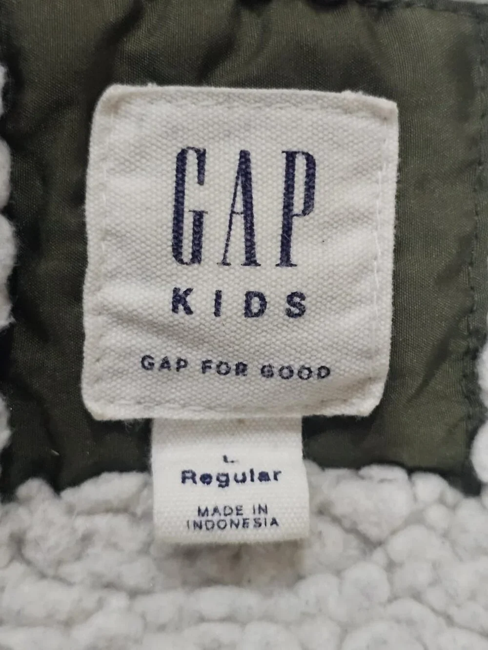 🧥 GAP Kids Girls Sherpa-Lined Puffer Jacket – Size L
